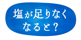 塩が足りなくなると？